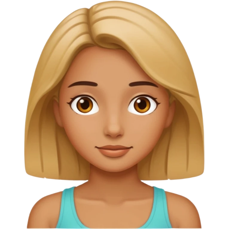 Stikers of girl which is a bit old and is relax emoji