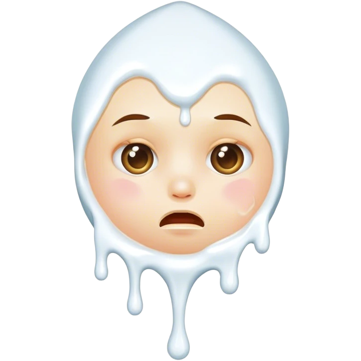 Face dripping with milk emoji