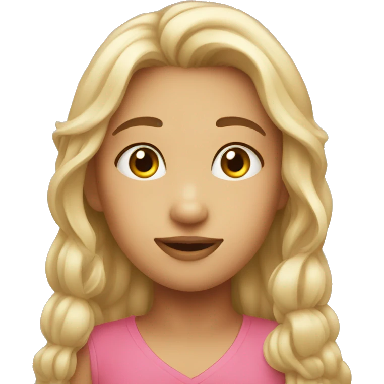 Blushing girl emoji