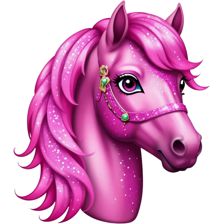 drag queen horse glitter pink emoji