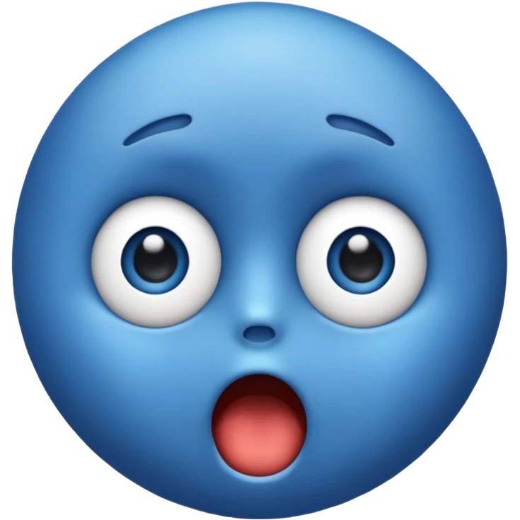 Blue emoji shocked emoji