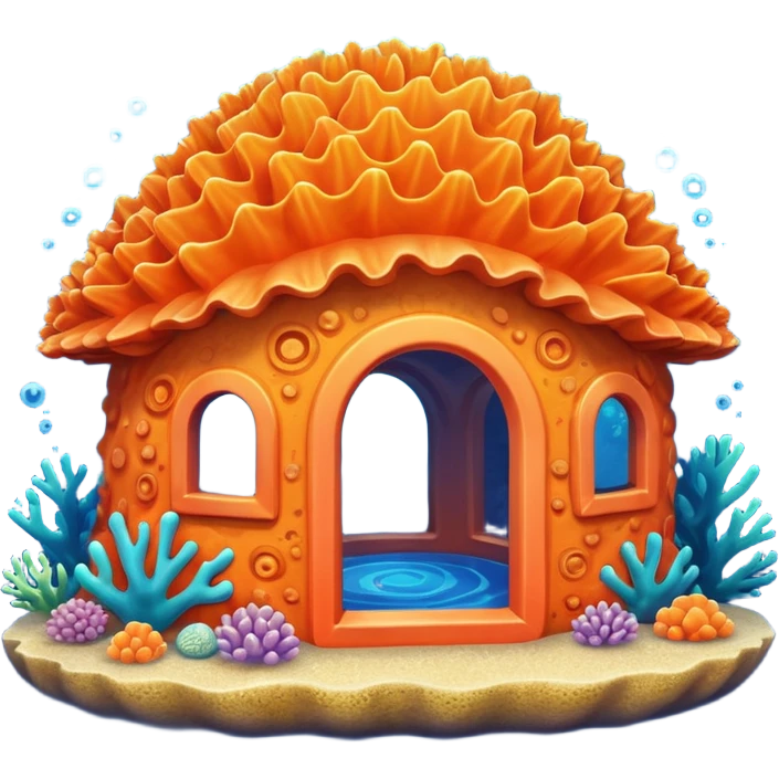 Coral shelter emoji