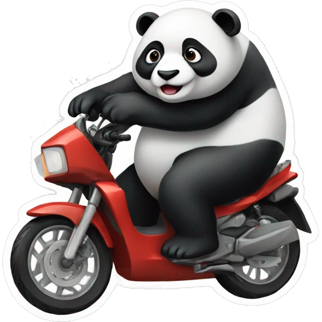 Panda on a buke emoji
