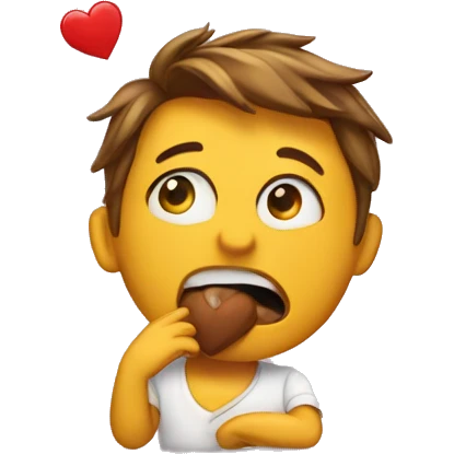 Throwing up love emoji