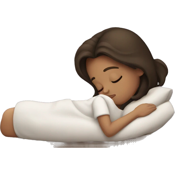 Brunette girl sleeping emoji