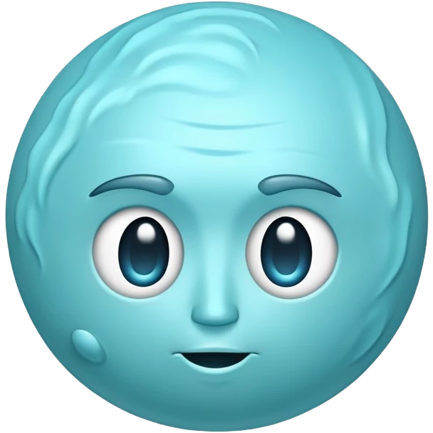 Uranus with woozy face emoji
