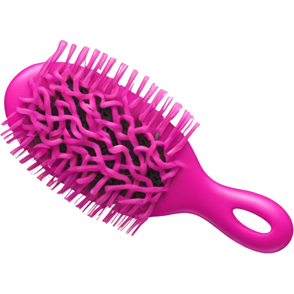 Pink detangling hair brush  emoji