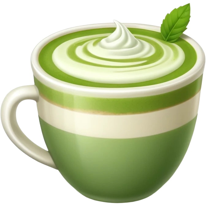Matcha latte in a cup emoji