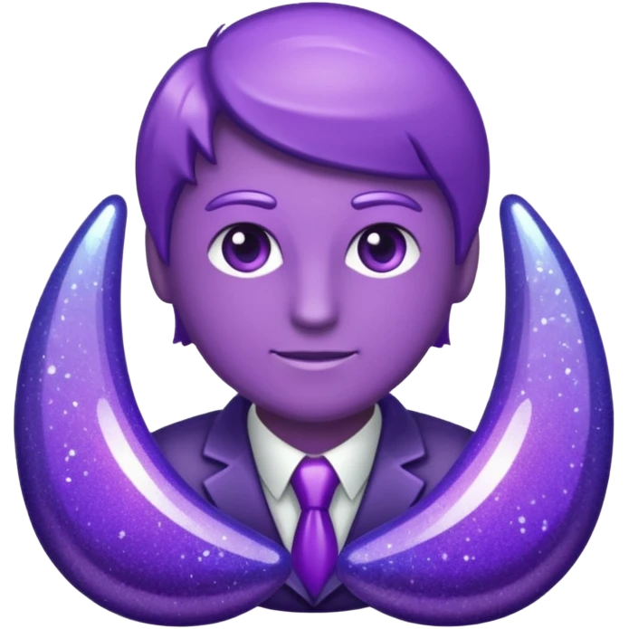 Purple Glitter Symbol of Manager emoji