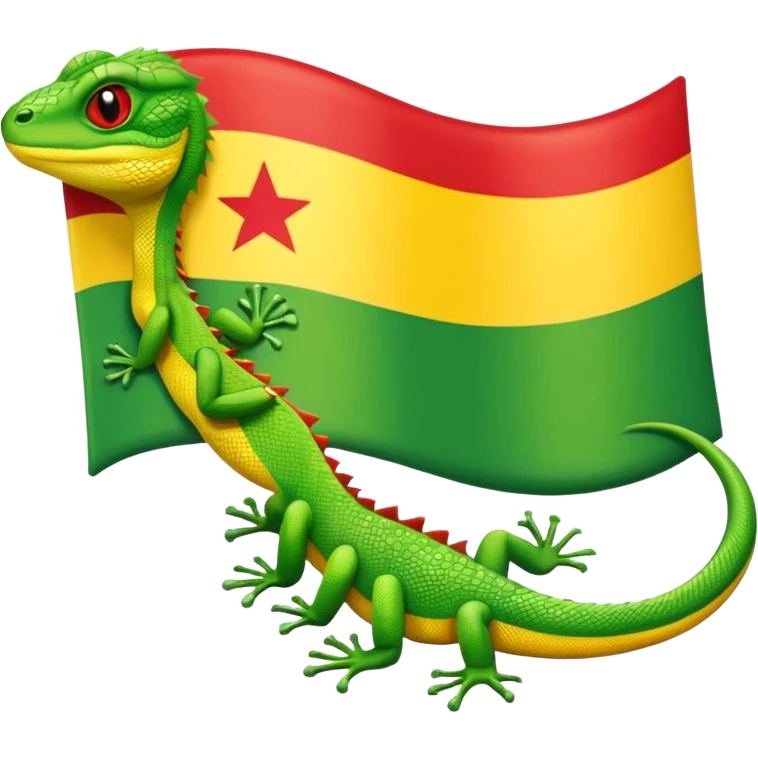 Kürdish flag and lizard emoji