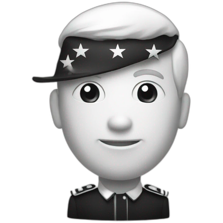 Bandera blanco y negro emoji