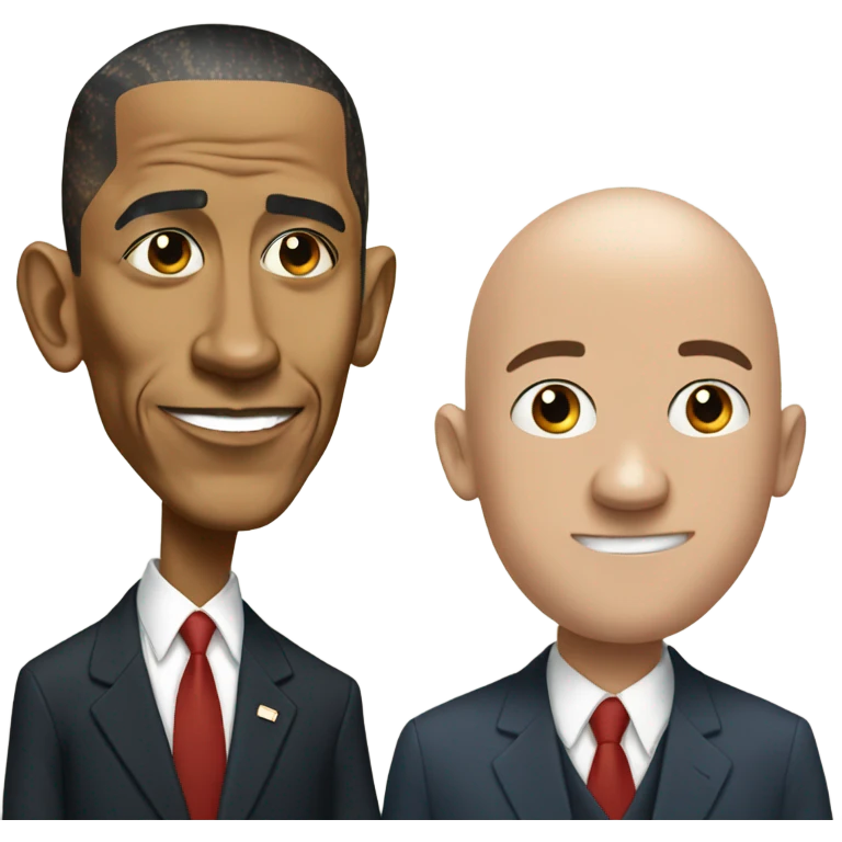 Obama and Mike with bald head emoji