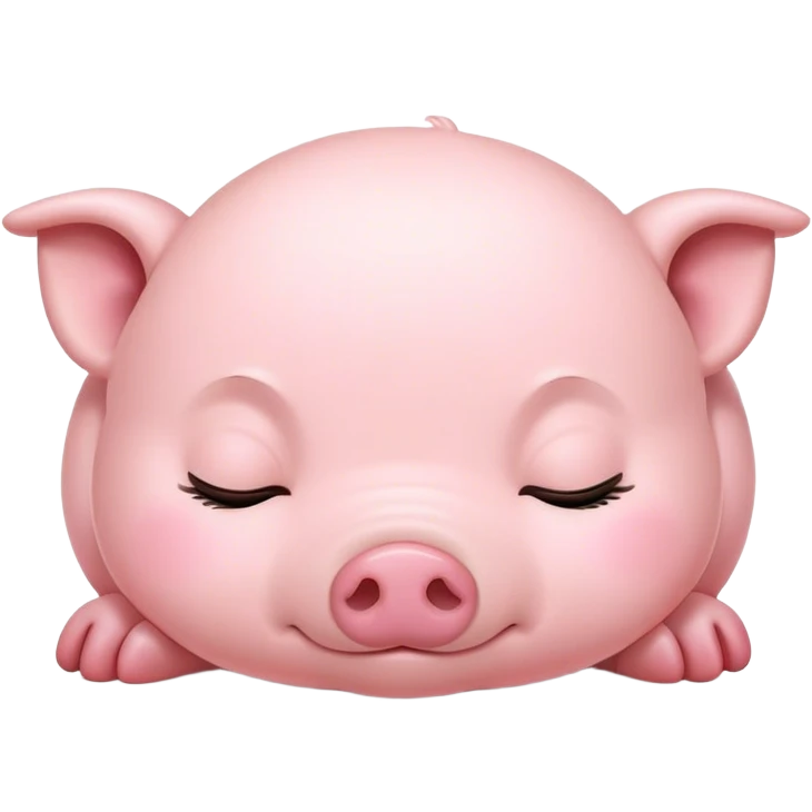 cute baby pig sleeping emoji
