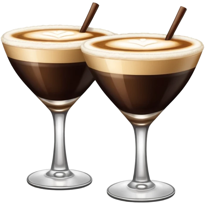 two espresso martinis toasting emoji