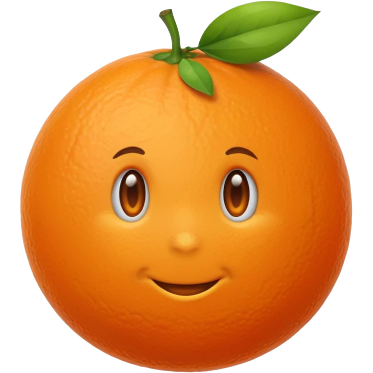 genere moi une seule orange sans les yeux ni la bouche emoji