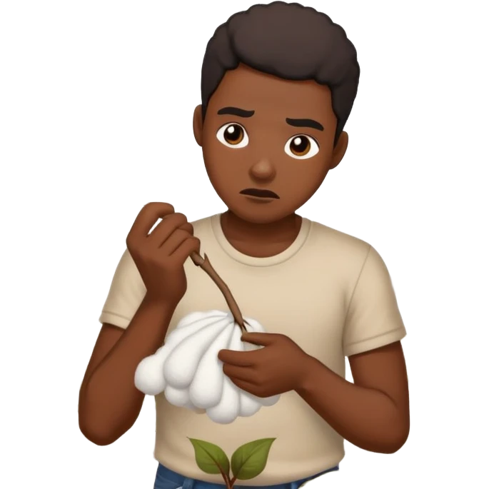 Slave not happy about picking cotton emoji