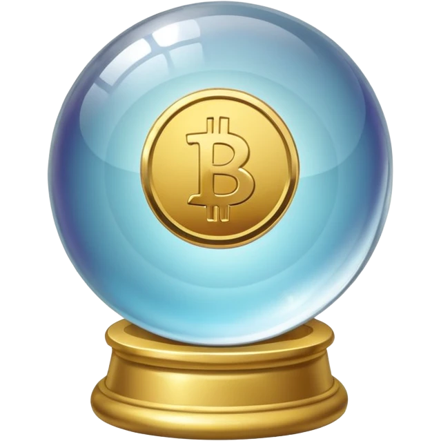 crystal ball with a coin next to it emoji