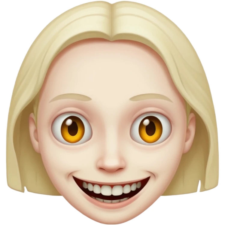 Weird creepy smile  emoji