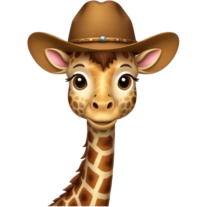 Create a giraffe in a cowboy hat emoji