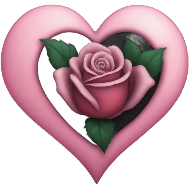 Black rose heart emoji