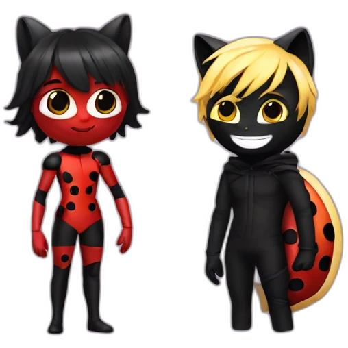 Ladybug and chat noir emoji