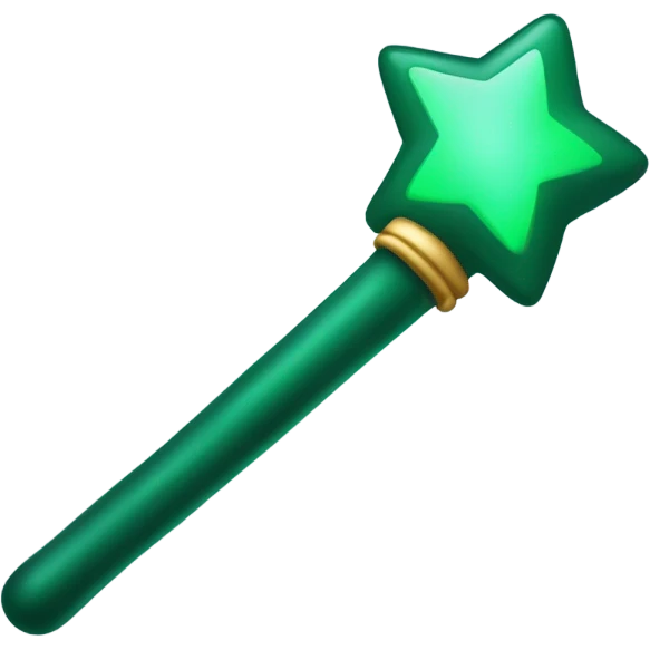 dark green magic wand emoji
