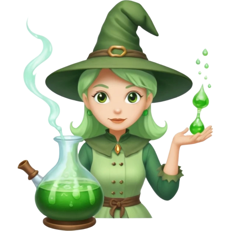 green witch cooking potion emoji