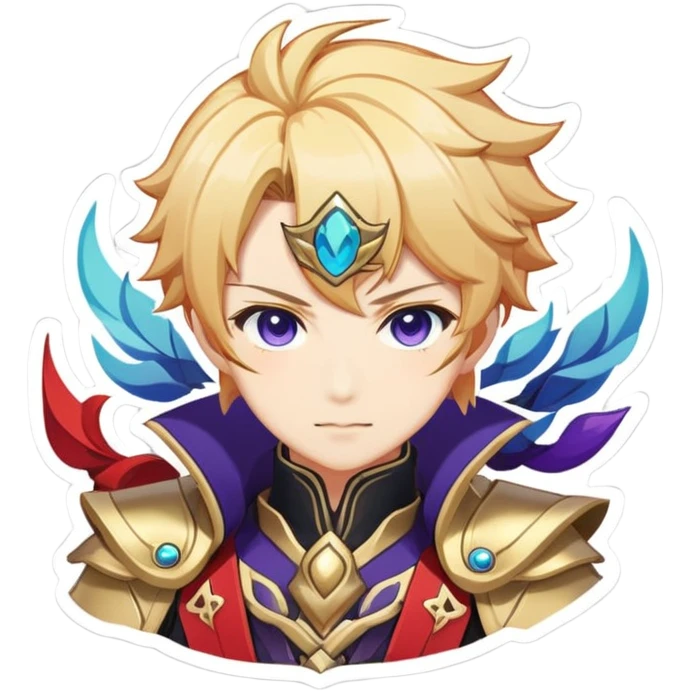 Anime style, genshin impact stickers style emoji