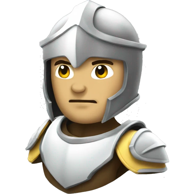 full white warrior knight emoji