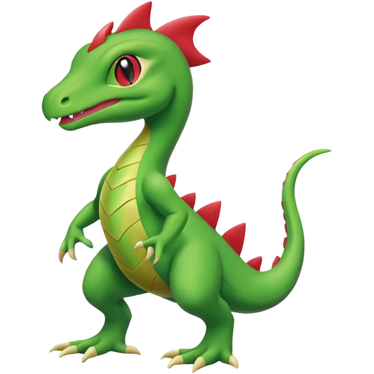 Axew-Grovyle-Inteleon-fusion (full body) emoji