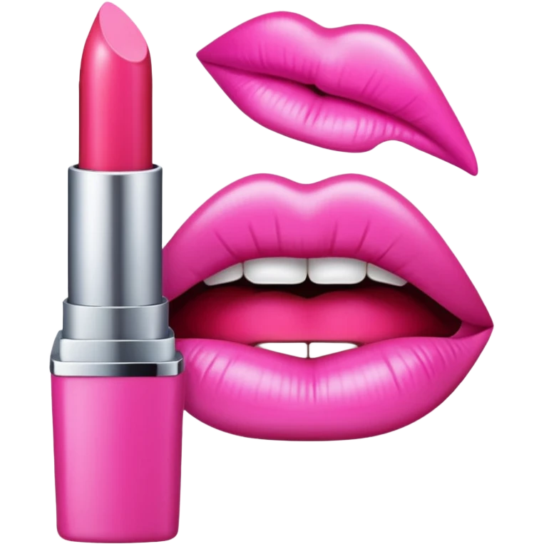 pink lovely lipstick emoji