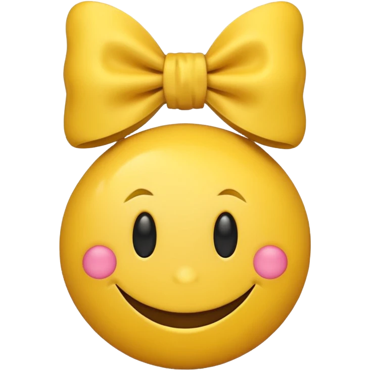 Smiley with bow emoji