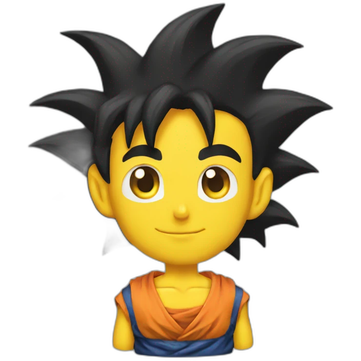 Goku with peñarol shirt emoji