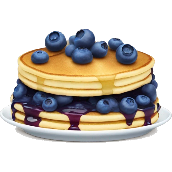 Pancake with blueberries on top emoji