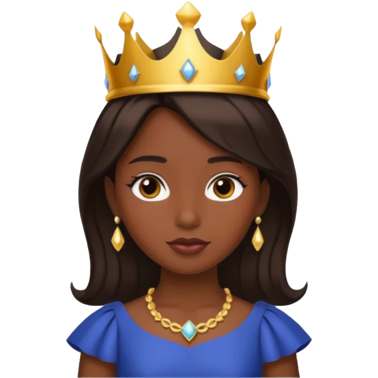 royal girl with dark skin emoji