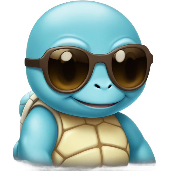 Squirtle wearing sunglasses emoji