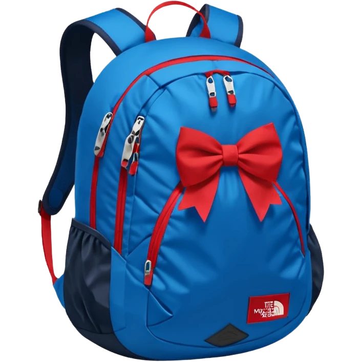 North face jester backpack with bow emoji