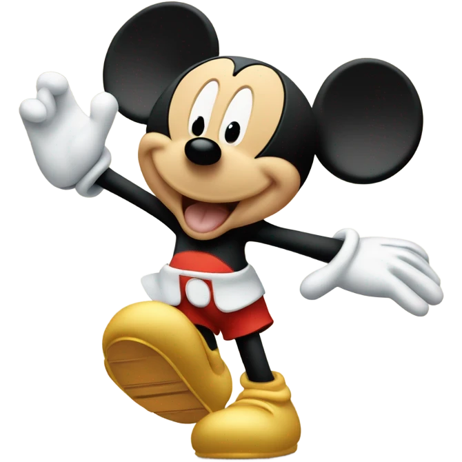 Mickey Mouse cheering for Joy ￼ emoji