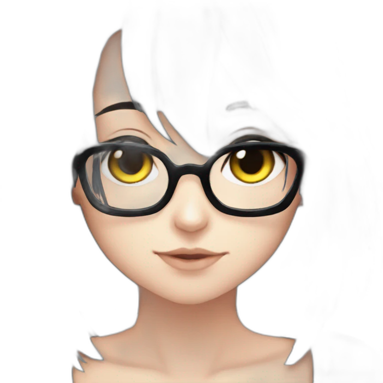 Anime+eyes-goth-girl-dark-hair-with-glasses-black-tshirt emoji