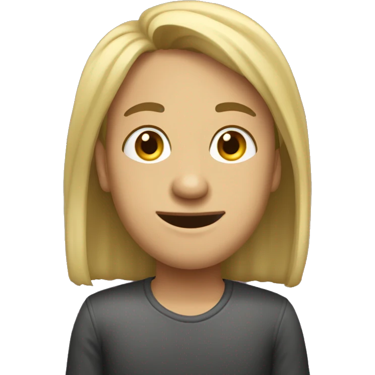 Умная собака пишет текст emoji