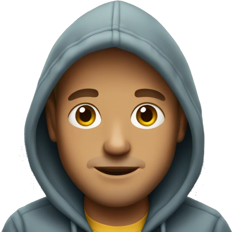 Doug wearing a hoodie emoji