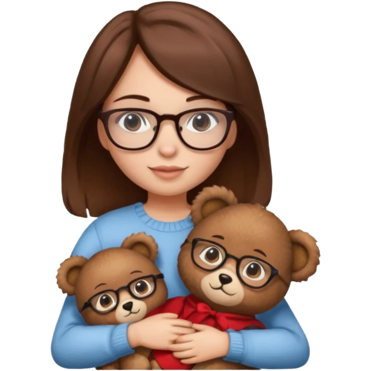 speticals girl with bear  emoji