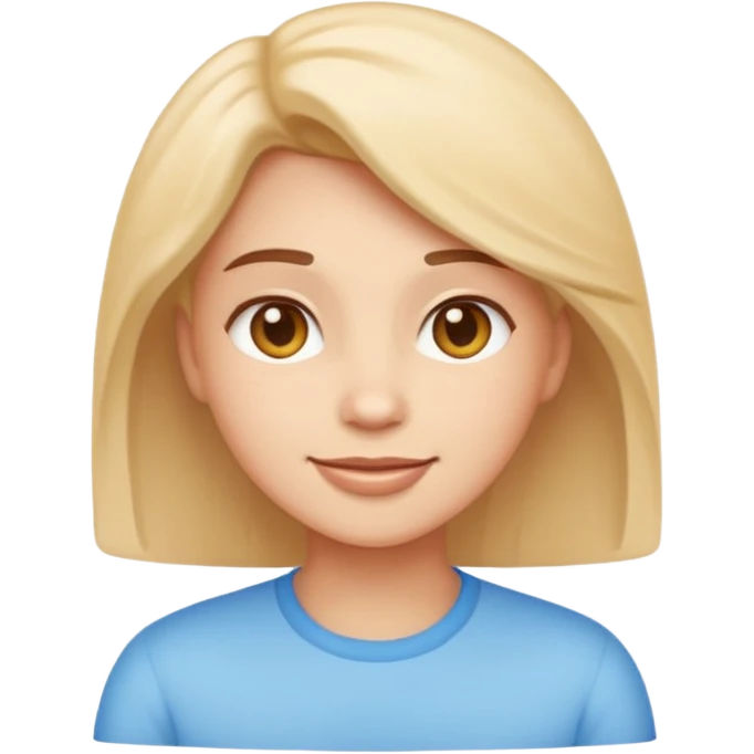 Emoji-style trans character, friendly and confident expression, clean vector shading, soft lighting, simple background, inclusive design emoji