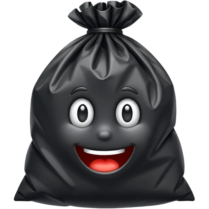 rubbish bag without a face  emoji