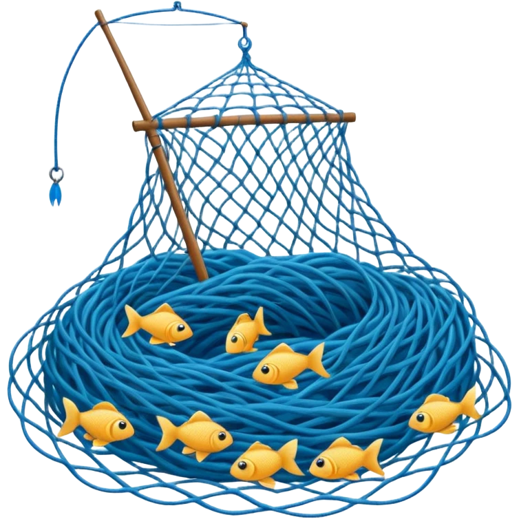 fishing net sea emoji