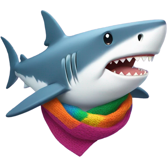 Shark with scarf emoji