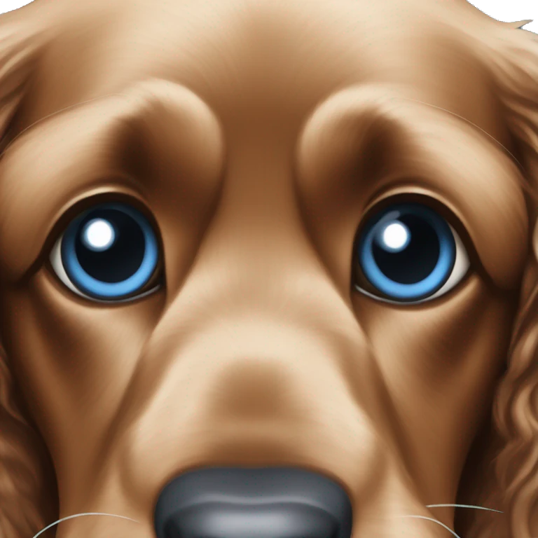 Black cocker spaniel blue eye emoji