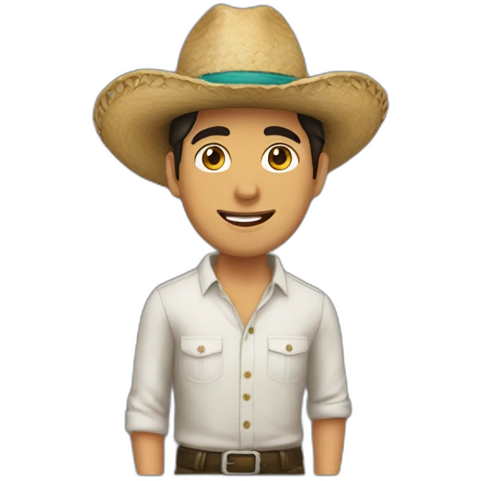 Joven moreno con sombrero  emoji
