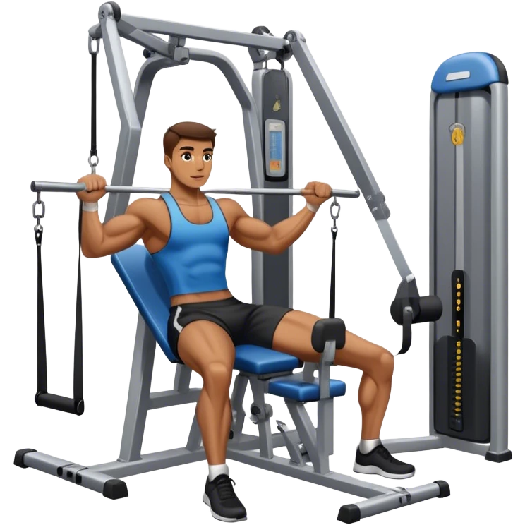 athlete using abductor-machine gym emoji