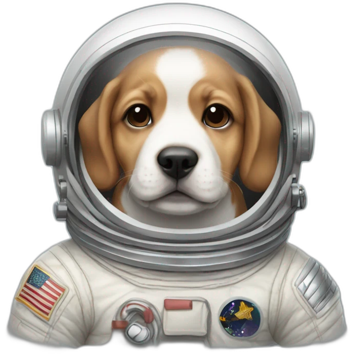 astronaut puppy fat dog emoji
